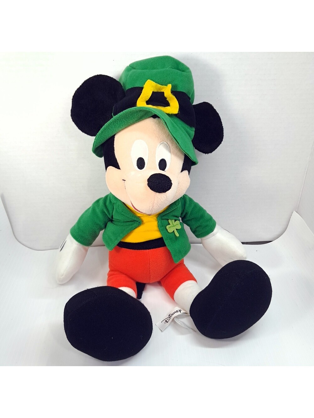 Disney SEGA Mickey Mouse St. Patrick's Day Leprechaun Plush shamrock  toy green